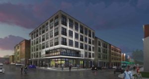 An artist's rendering of the proposed $ 80 million mixed use on Liberty and Elm Streets in Over-the-Rhine, known as Freeport Row